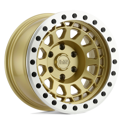Black Rhino PRIMM 17X8.5 -38 5X114.3/5X4.5 MATTE GOLD W/ MACHINED RING