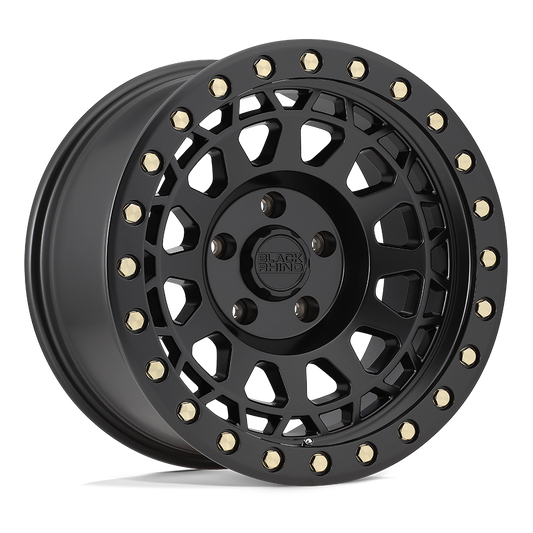 Black Rhino PRIMM 18X9.5 12 6X139.7/6X5.5 MATTE BLACK W/ BRASS BOLTS
