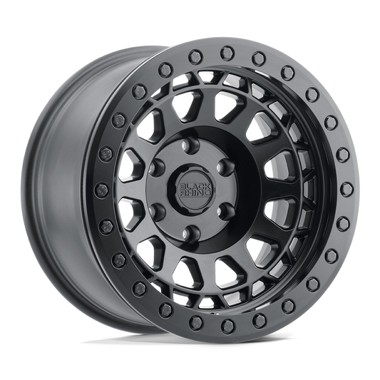 Black Rhino PRIMM 17X9 0 6X139.7/6X5.5 MATTE BLACK W/ BRASS BOLTS