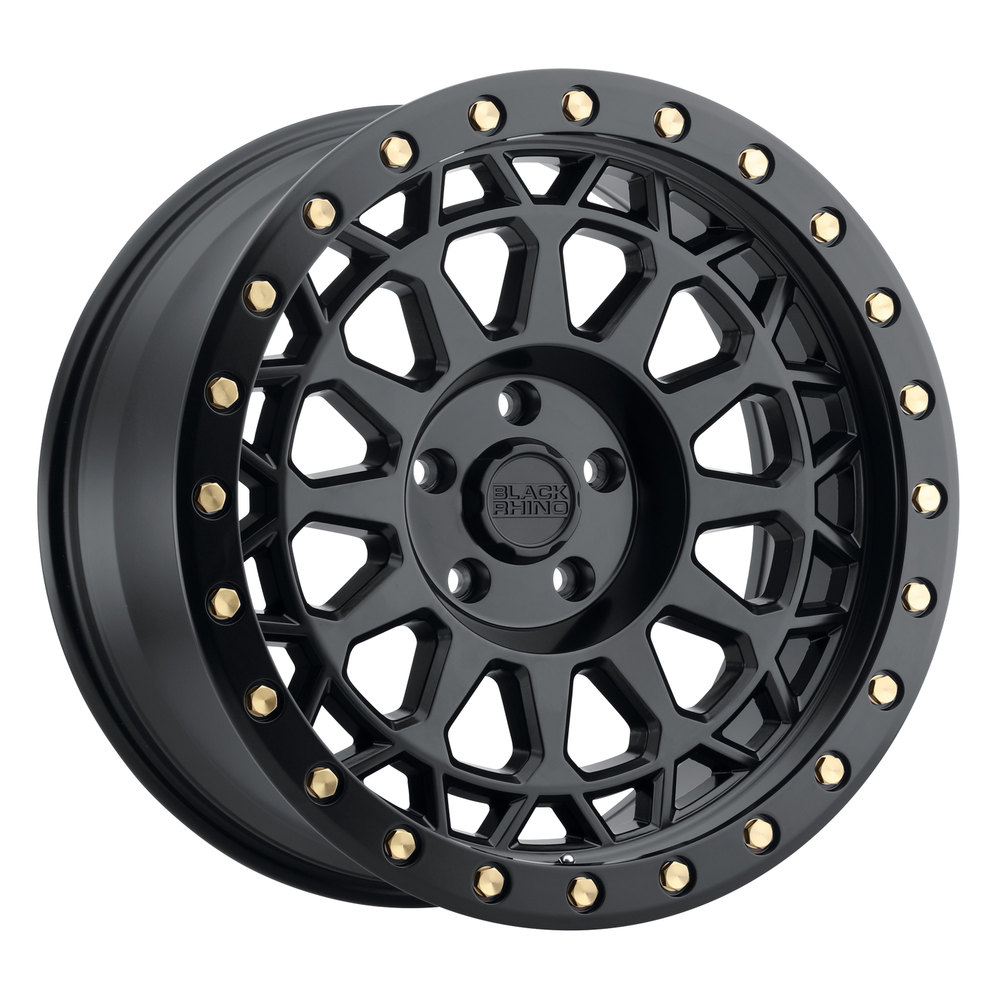 Black Rhino PRIMM 17X8.5 0 6X139.7/6X5.5 MATTE BLACK W/ BRASS BOLTS