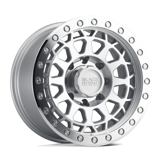 Black Rhino PRIMM 18X9.5 0 8X165.1/8X6.5 SILVER W/ MIRROR FACE & MACHINED RING