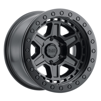 Black Rhino RENO 17X9 -18 5X127/5X5.0 MATTE BLACK W/ BRASS BOLTS