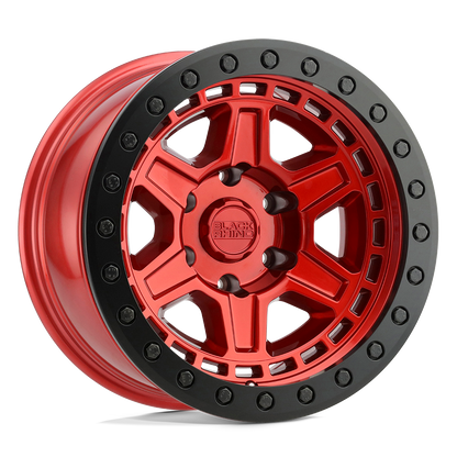Black Rhino RENO 17X8.5 -38 5X114.3/5X4.5 CANDY RED W/ BLACK RING & BOLTS