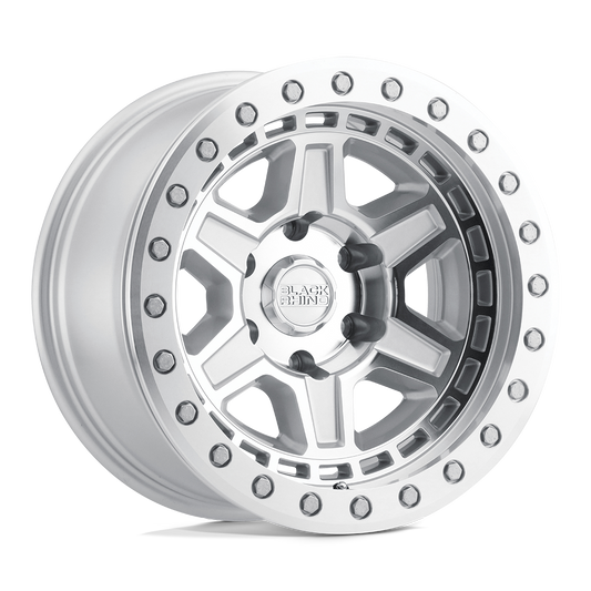 Black Rhino RENO 17X8.5 -30 6X139.7/6X5.5 SILVER W/ MIRROR FACE & SILVER BOLTS