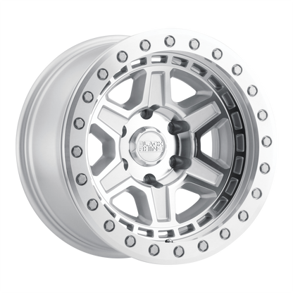 Black Rhino RENO 17X8.5 0 6X139.7/6X5.5 SILVER W/ MIRROR FACE & SILVER BOLTS