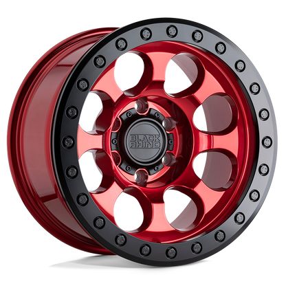 Black Rhino RIOT 17X8.5 0 6X135/6X135 CANDY RED W/ BLACK RING & BOLTS