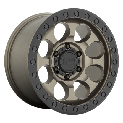 Black Rhino RIOT 17X8.5 -38 5X127/5X5.0 MATTE BRONZE W/ BLACK RING & BOLTS