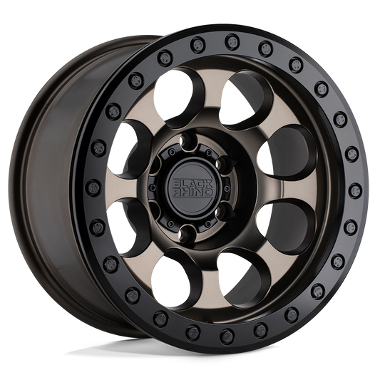 Black Rhino RIOT 17X8.5 0 6X135/6X135 MATTE BRONZE W/ BLACK RING & BOLTS