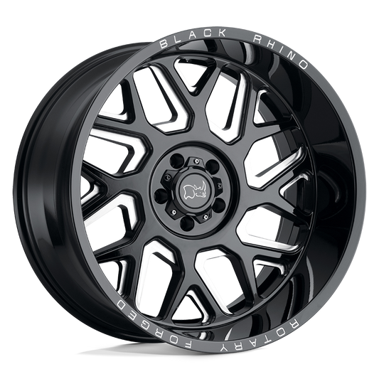 Black Rhino REAPER 22X11.5 -44 5X127/5X5.0 GLOSS BLACK & MILLED