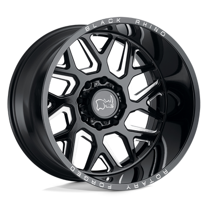 Black Rhino REAPER 22X14 -76 8X180/8X180 GLOSS BLACK & MILLED