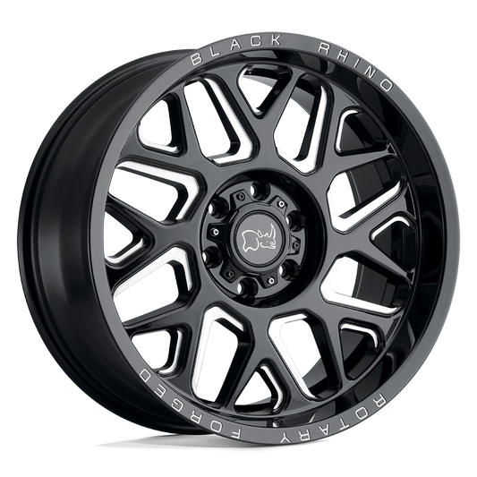 Black Rhino REAPER 20X11.5 -44 6X139.7/6X5.5 GLOSS BLACK & MILLED