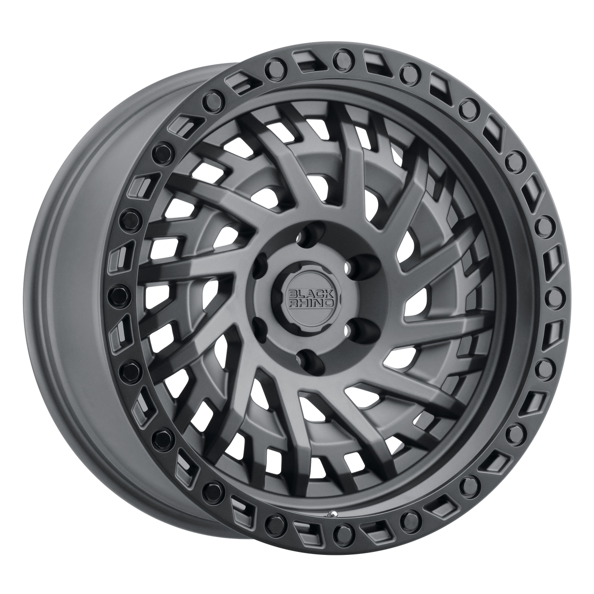 Black Rhino SHREDDER 17X9 0 6X139.7/6X5.5 MATTE GUNMETAL W/ BLACK RING