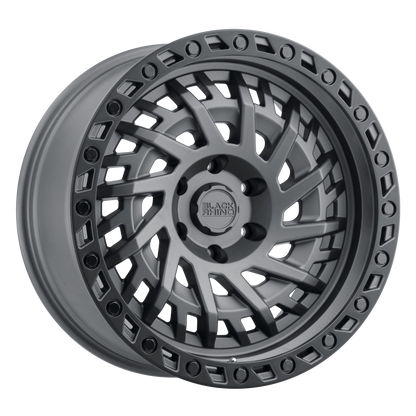 Black Rhino SHREDDER 17X9 0 6X139.7/6X5.5 MATTE GUNMETAL W/ BLACK RING