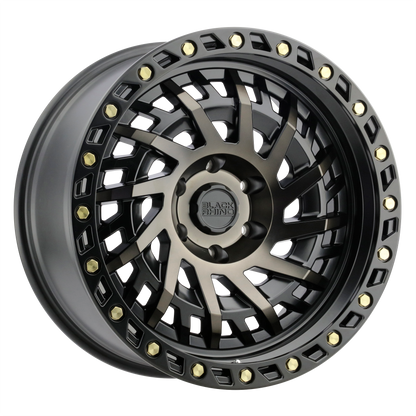 Black Rhino SHREDDER 18X9.5 -18 5X127/5X5.0 MATTE BLACK W/ MACHINED DARK TINT