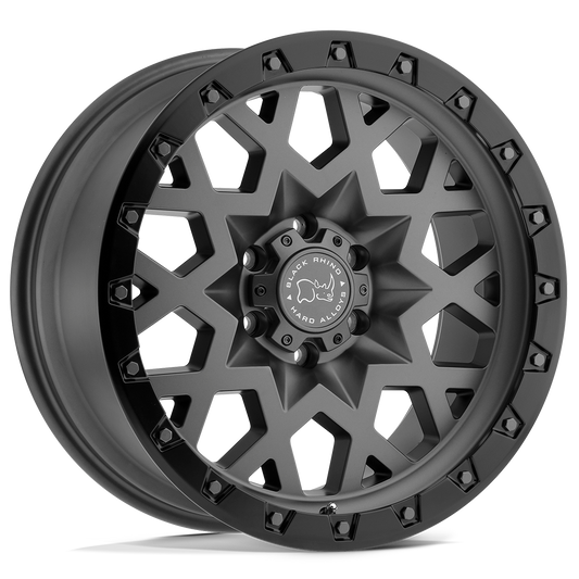 Black Rhino SPROCKET 17X9.5 6 6X139.7/6X5.5 MATTE GUNMETAL W/ BLACK RING