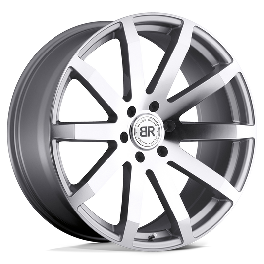 Black Rhino TRAVERSE 24X10 35 6X135/6X135 SILVER W/ MACHINE-CUT FACE