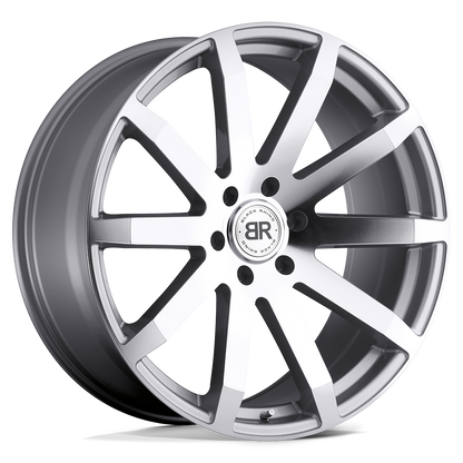 Black Rhino TRAVERSE 24X10 25 6X139.7/6X5.5 SILVER W/ MACHINE-CUT FACE
