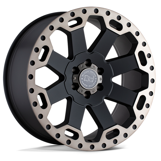 Black Rhino WARLORD 17X8 35 5X120/5X120 MATTE BLACK W/ MACHINED DARK TINT