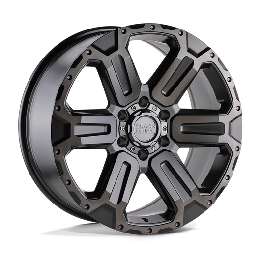 Black Rhino WANAKA 17X8.5 12 6X139.7/6X5.5 MATTE GUNMETAL W/ BRUSHED FACE & GUNMETAL TINT