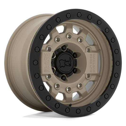Black Rhino AVENGER BEADLOCK 17X8.5 -30 6X139.7/6X5.5 DESERT SAND W/ BLACK HARDWARE