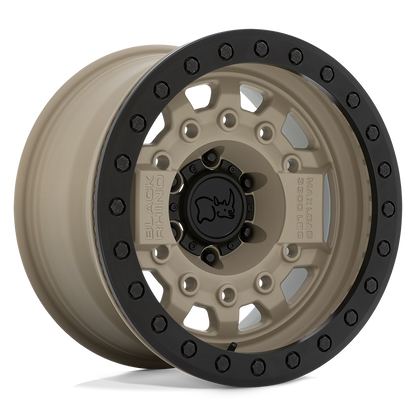 Black Rhino AVENGER BEADLOCK 17X8.5 0 6X139.7/6X5.5 DESERT SAND W/ BLACK HARDWARE