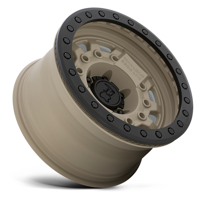 Black Rhino AVENGER BEADLOCK 17X8.5 0 6X139.7/6X5.5 DESERT SAND W/ BLACK HARDWARE