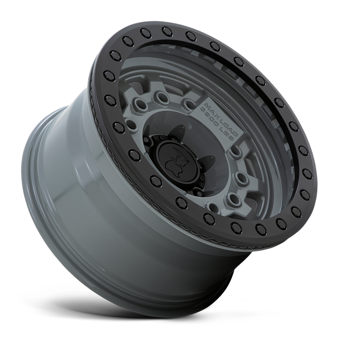 Black Rhino AVENGER BEADLOCK 17X8.5 0 6X139.7/6X5.5 BATTLESHIP GRAY W/ BLACK HARDWARE