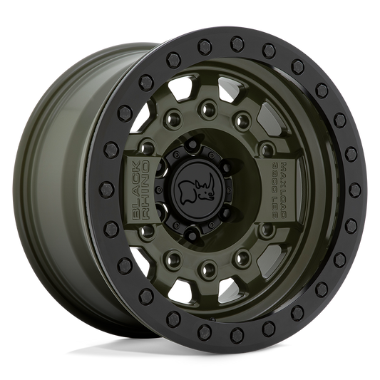 Black Rhino AVENGER BEADLOCK 17X8.5 0 6X139.7/6X5.5 OLIVE DAB GREEN W/ BLACK HARDWARE