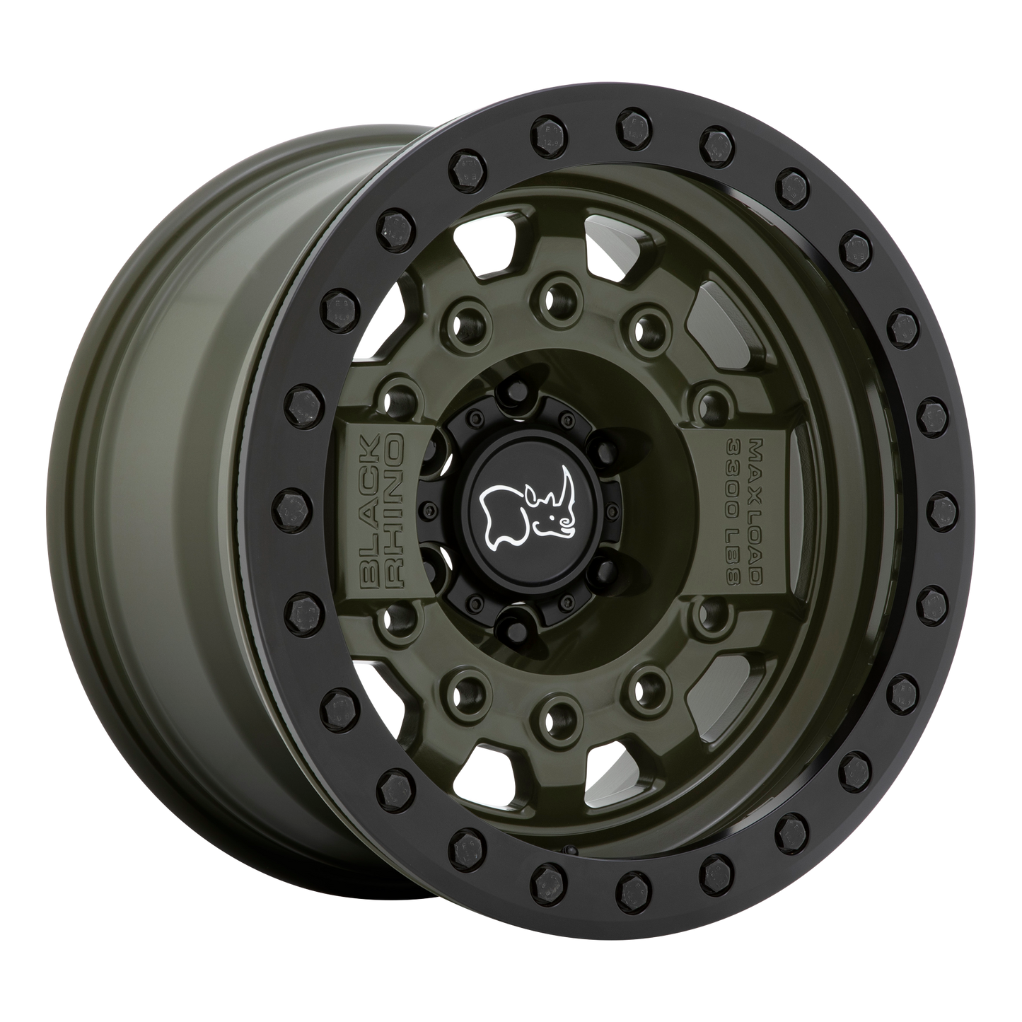 Black Rhino AVENGER BEADLOCK 17X8.5 -32 5X127/5X5.0 OLIVE DAB GREEN W/ BLACK HARDWARE