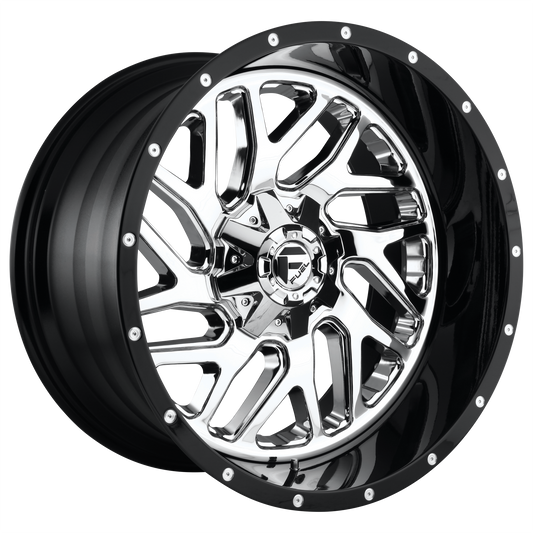 TRITON 20x12 8x170.00 CHROME PLATED GLOSS BLACK LIP (-44 mm) - Tires and Engine Performance