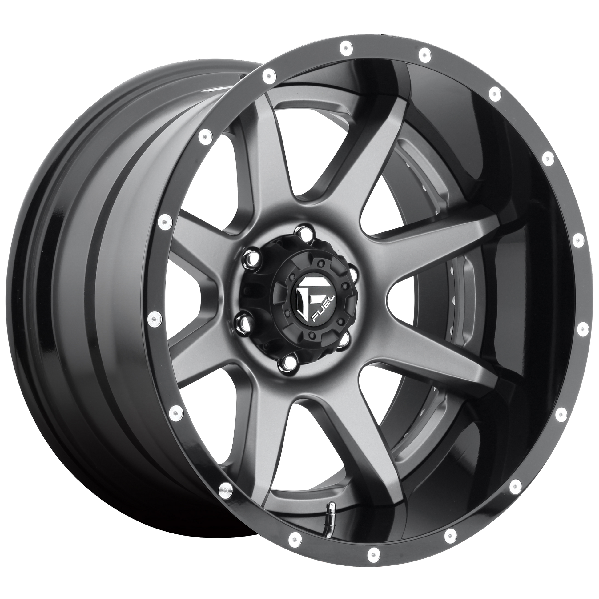 RAMPAGE 22x12 8x180.00 MATTE GUN METAL BLACK LIP (-44 mm) - Tires and Engine Performance