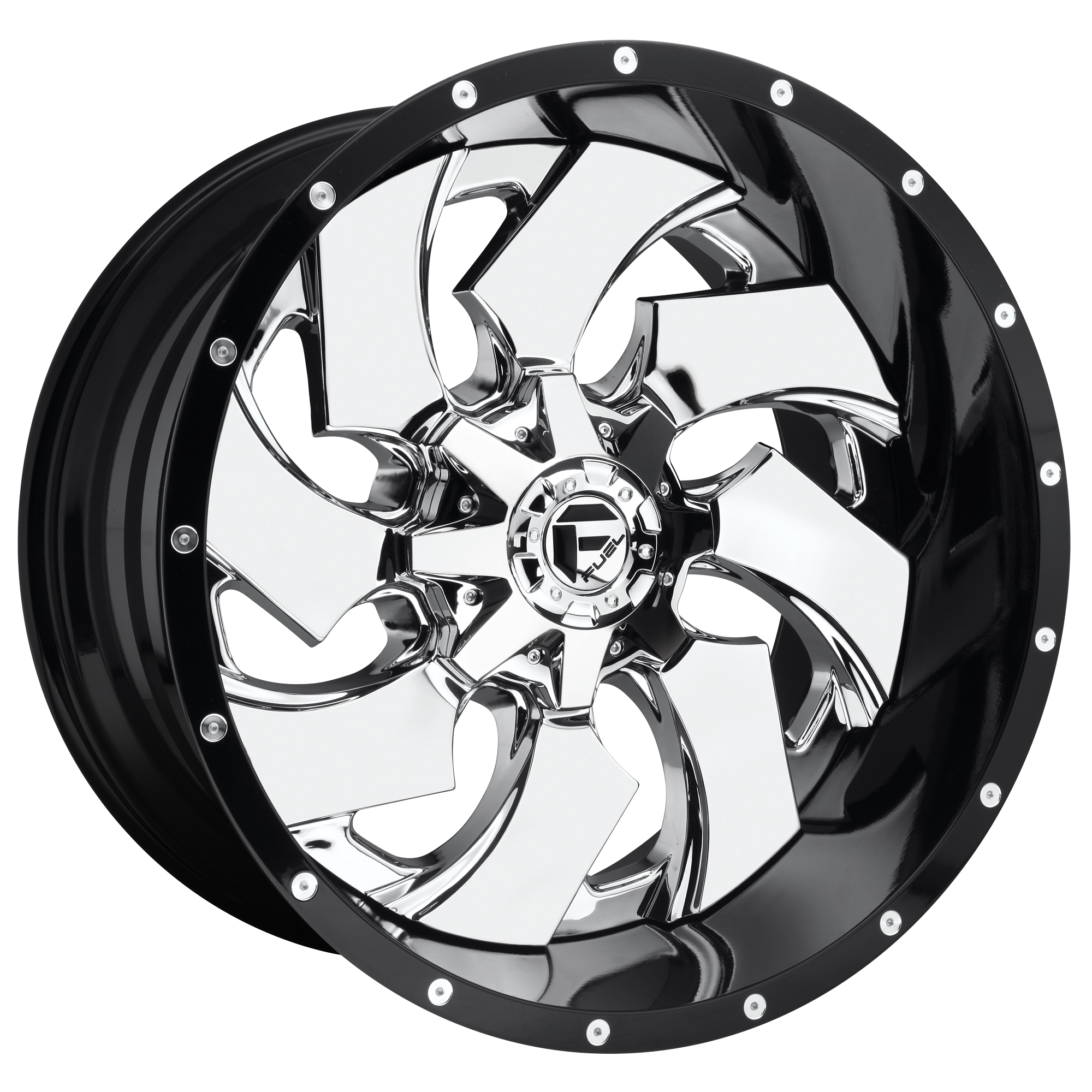 CLEAVER 20x10 8x165.10 CHROME PLATED GLOSS BLACK LIP (-19 mm) - Tires and Engine Performance