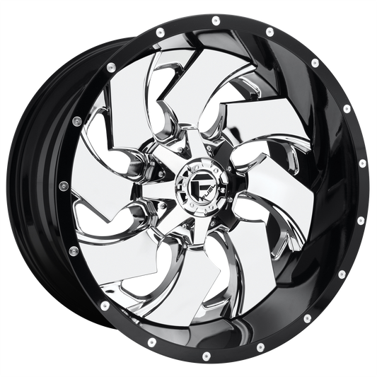 CLEAVER 22x12 6x135.00/6x139.70 CHROME PLATED GLOSS BLACK LIP (-44 mm) - Tires and Engine Performance