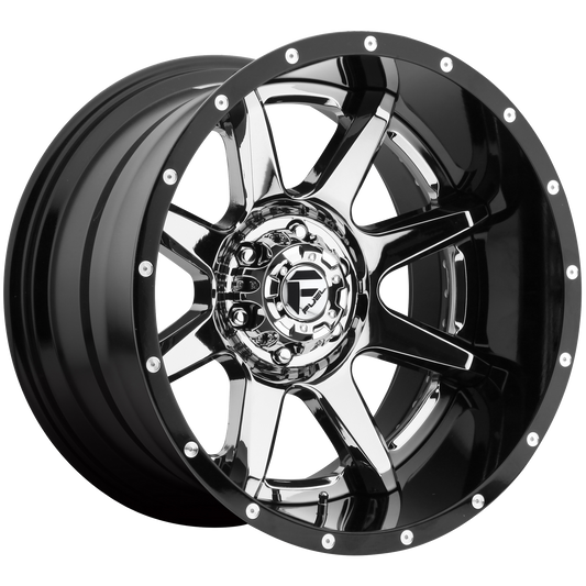 RAMPAGE 20x10 8x180.00 CHROME PLATED GLOSS BLACK LIP (-19 mm) - Tires and Engine Performance