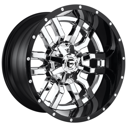 SLEDGE 22x10 8x170.00 CHROME PLATED GLOSS BLACK LIP (-13 mm) - Tires and Engine Performance