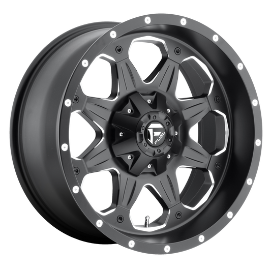 BOOST 18x9 5x114.30/5x127.00 MATTE BLACK MILLED (-12 mm) - Tires and Engine Performance