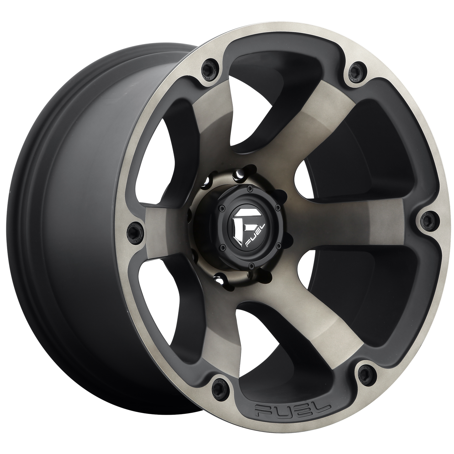 BEAST 20x10 6x139.70 MATTE BLACK DOUBLE DARK TINT (-18 mm) - Tires and Engine Performance