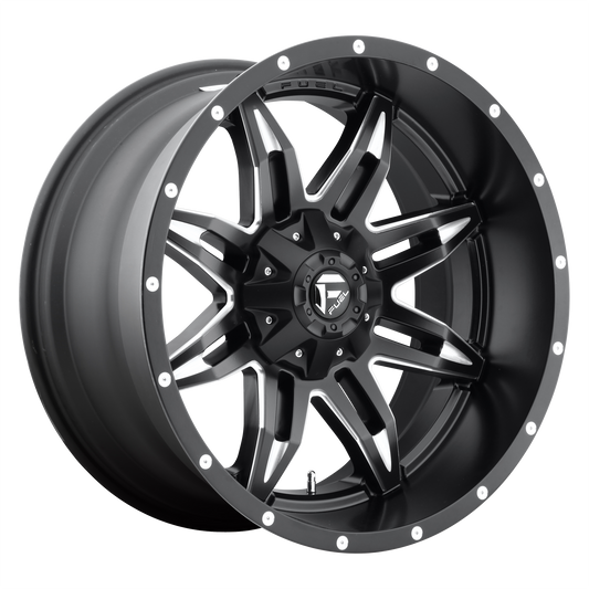 LETHAL 20x10 6x135.00/6x139.70 MATTE BLACK MILLED (-24 mm) - Tires and Engine Performance