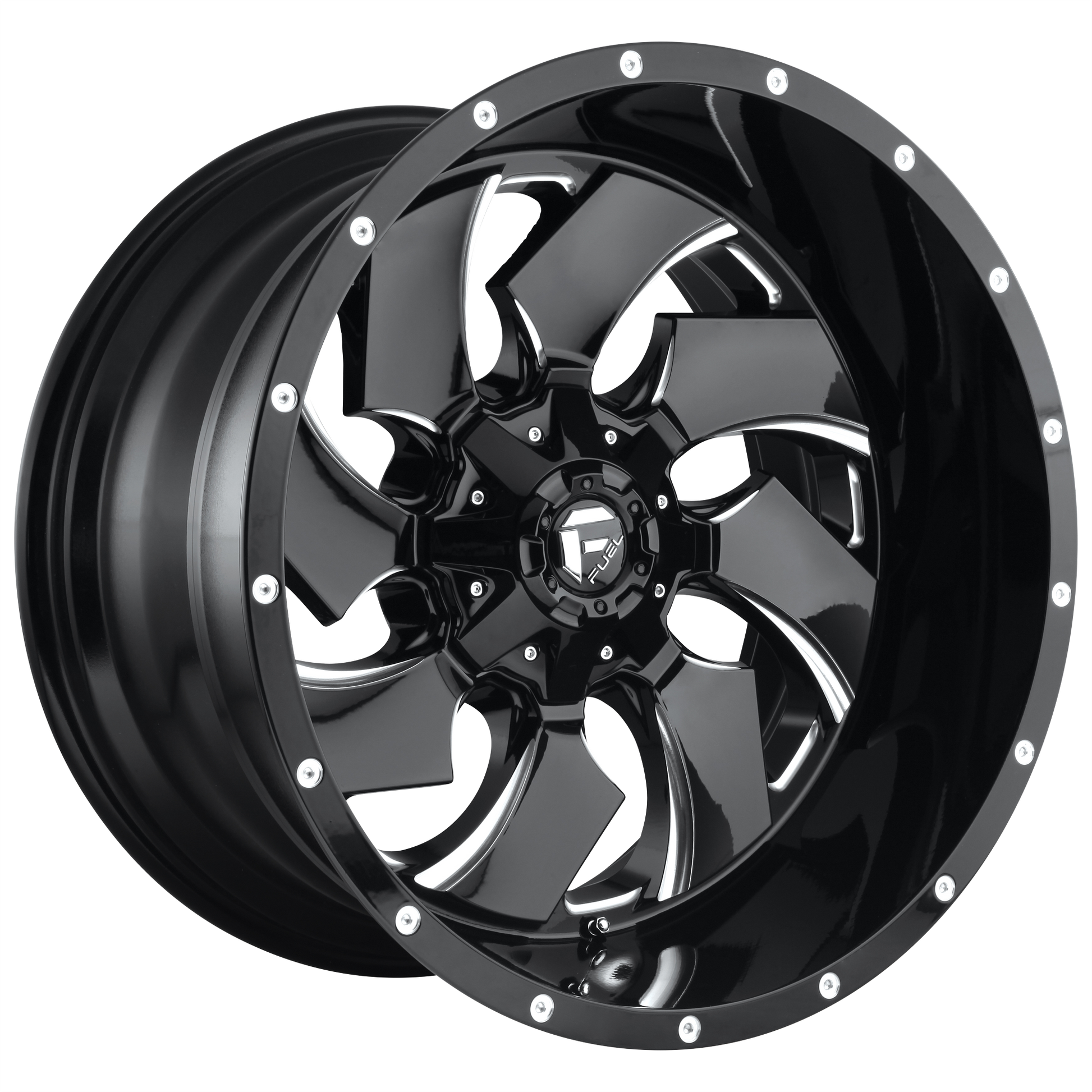 CLEAVER 22x12 5x114.30/5x127.00 GLOSS BLACK MILLED (-44 mm) - Tires and Engine Performance
