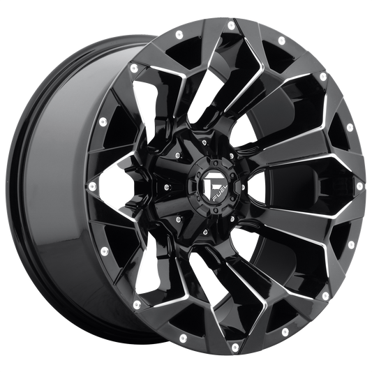 ASSAULT 18x9 5x114.30/5x127.00 GLOSS BLACK MILLED (1 mm) - Tires and Engine Performance