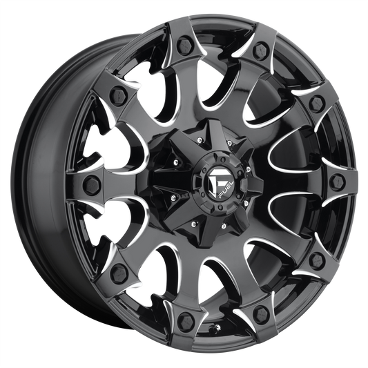 BATTLE AXE 20x9 5x114.30/5x127.00 GLOSS BLACK MILLED (1 mm) - Tires and Engine Performance