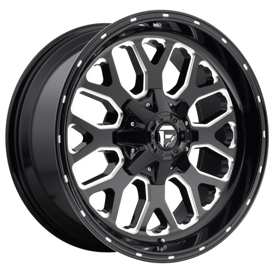 TITAN 20x9 6x120.00/6x139.70 GLOSS BLACK MILLED (20 mm) - Tires and Engine Performance
