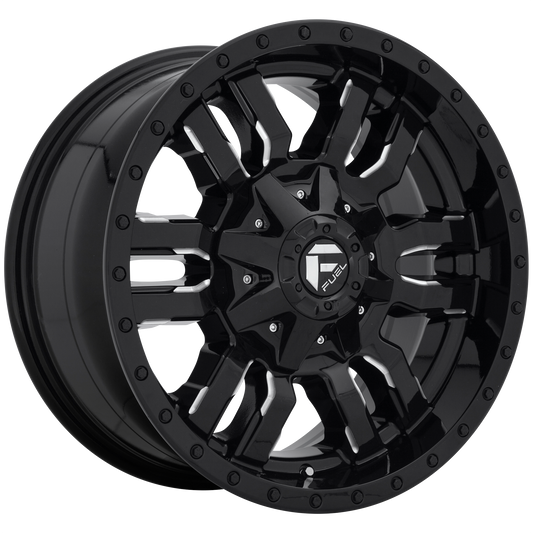 SLEDGE 22x10 6x135.00/6x139.70 GLOSS BLACK MILLED (10 mm) - Tires and Engine Performance