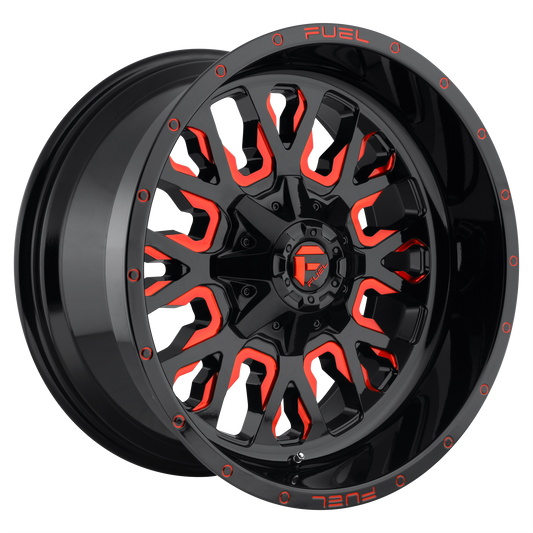 STROKE 20x9 5x114.30/5x127.00 GLOSS BLACK RED TINTED CLEAR (1 mm) - Tires and Engine Performance