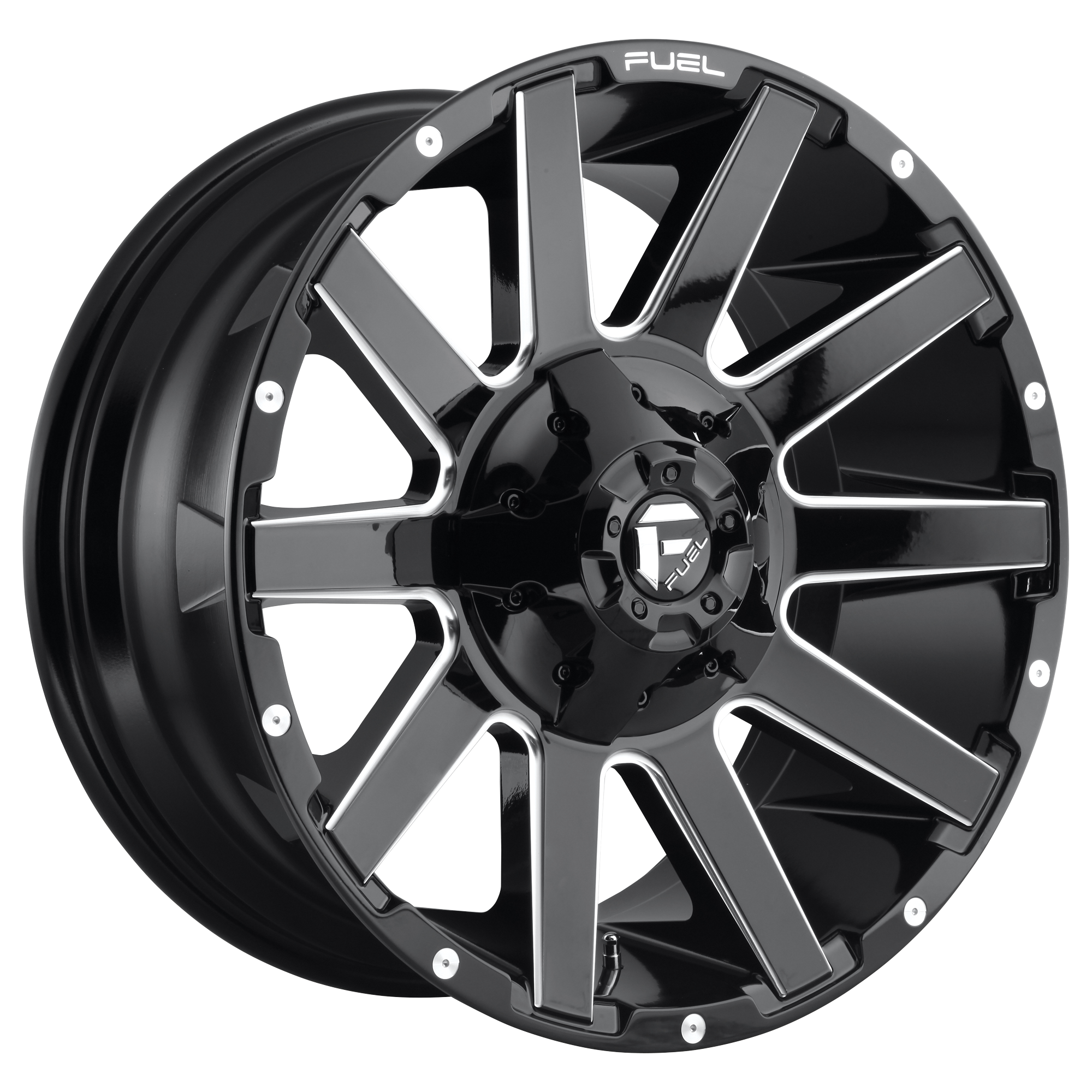 CONTRA 20x9 8x165.10 GLOSS BLACK MILLED (20 mm) - Tires and Engine Performance