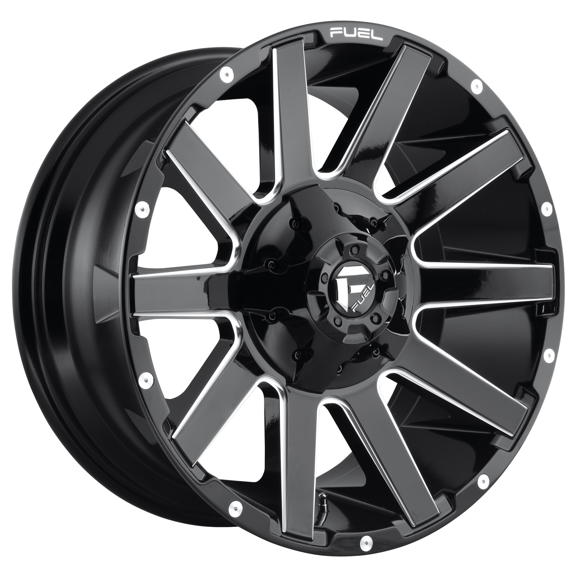 CONTRA 20x9 6x135.00/6x139.70 GLOSS BLACK MILLED (20 mm) - Tires and Engine Performance