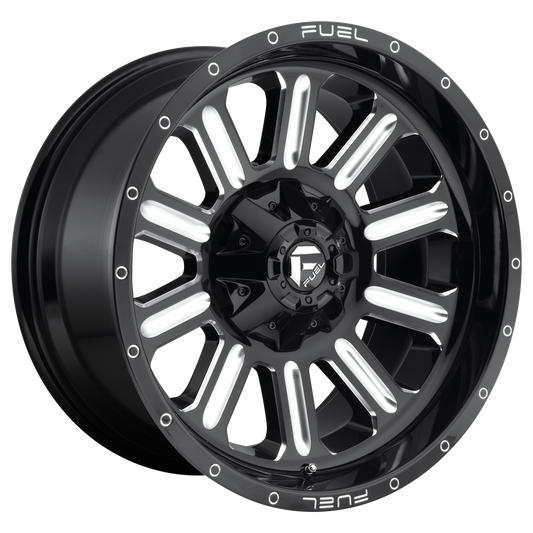 HARDLINE 18x9 6x135.00/6x139.70 GLOSS BLACK MILLED (20 mm) - Tires and Engine Performance