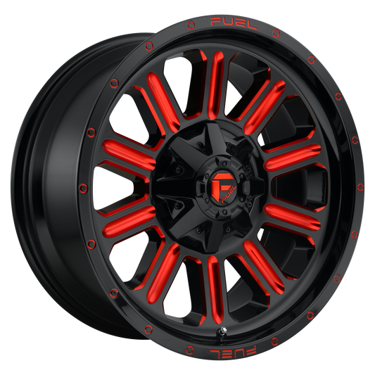 HARDLINE 18x9 6x135.00/6x139.70 GLOSS BLACK RED TINTED CLEAR (2 mm) - Tires and Engine Performance