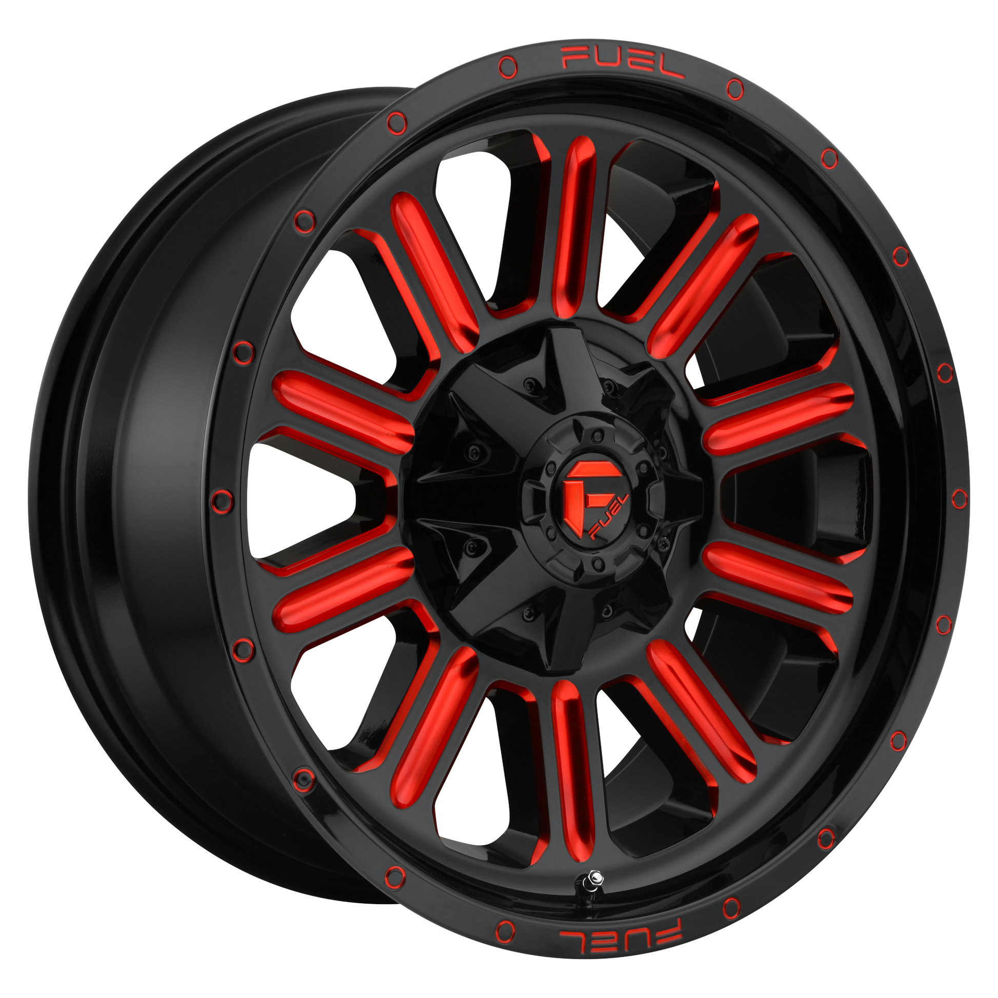HARDLINE 22x10 8x165.10 GLOSS BLACK RED TINTED CLEAR (-18 mm) - Tires and Engine Performance