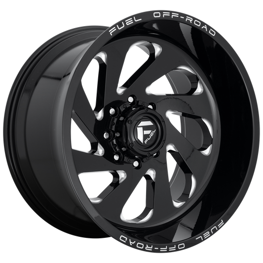 VORTEX 20x12 6x135.00 GLOSS BLACK MILLED (-44 mm) - Tires and Engine Performance